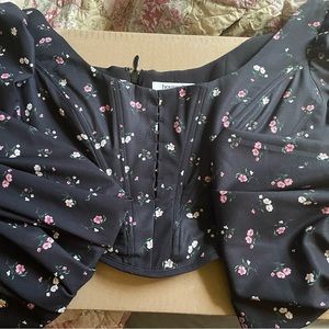 House of CB Long Sleeve Crop Top